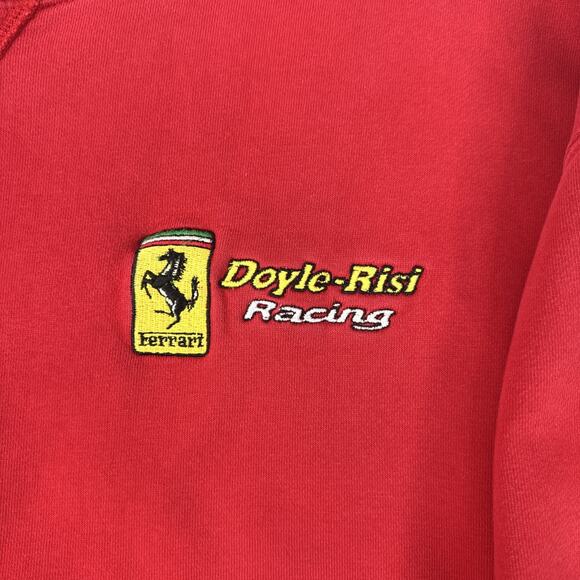 Vintage Ferrari Racing Crewneck Doyle Risi 90s Sweatshirt Red Size Lg Time Out - Picture 2 of 10